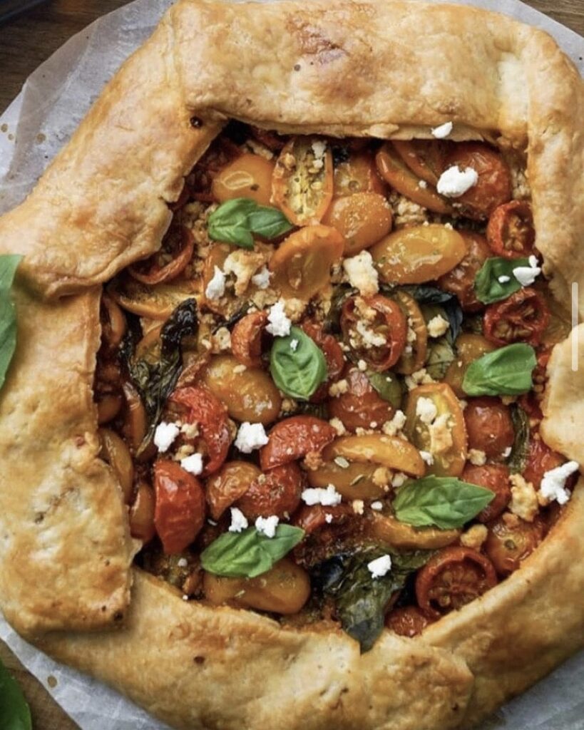 Truffle Basil Tomato Galette