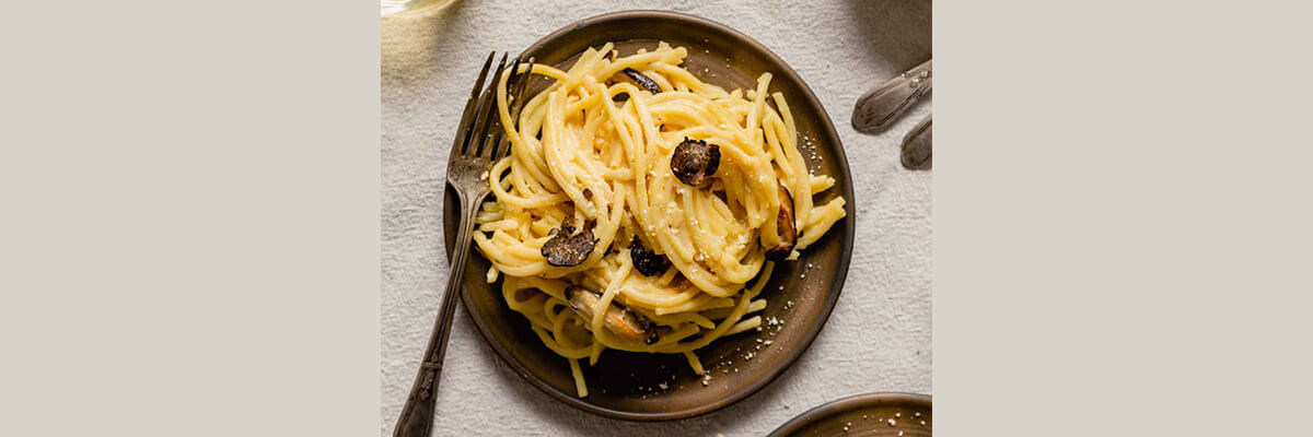 Truffle Brussel and Mushroom Pasta 1 pasta